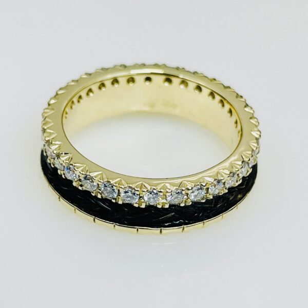 Gouden Fish Tail Alliance briljant ring - Afbeelding 8